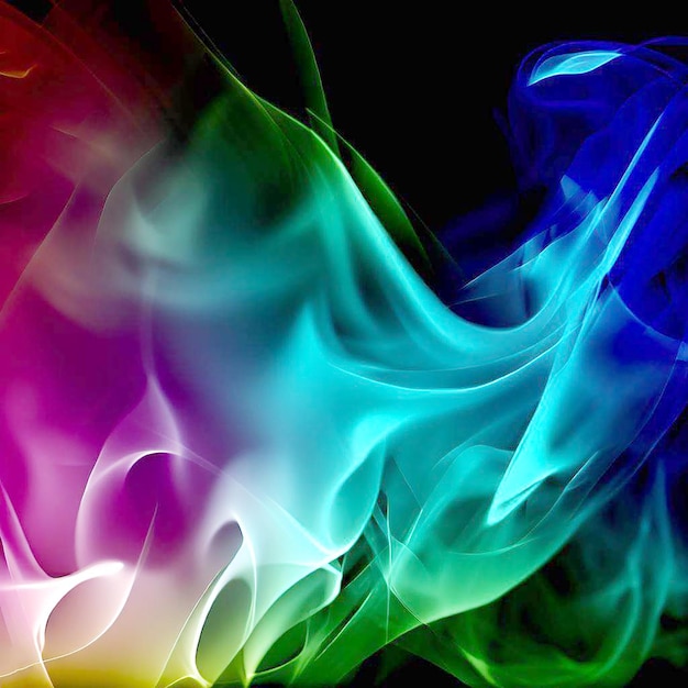 abstract smoke wallpaper background for desktop RGB color generative ai technology