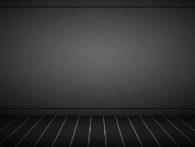 Абстрактный гладкий черный фон комнаты студии, используемый для шаблона баннера дисплея продукта
