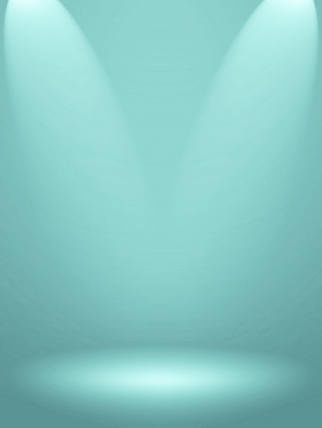 Abstract smooth blue studio room background used for product display banner template