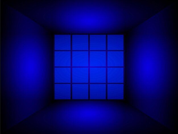 Abstract smooth blue studio room background used for product display banner template