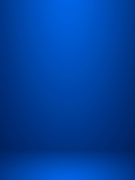 Abstract smooth blue studio room background used for product display banner template