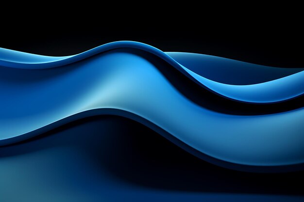 Abstract smooth blue with black vignette studio well use