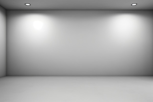 Абстрактный гладкий пустой серый студийный колодец используется в качестве фона