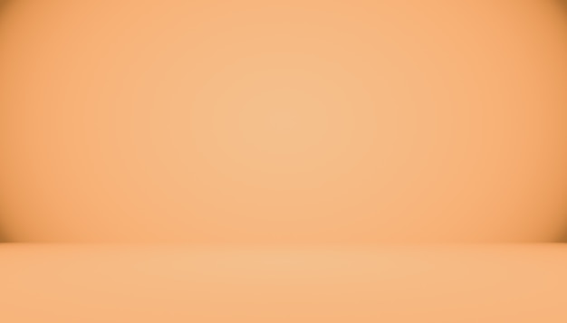 Progettazione di layout di sfondo arancione liscio astratto, studio, camera, modello web, relazione aziendale con colore sfumato cerchio liscio