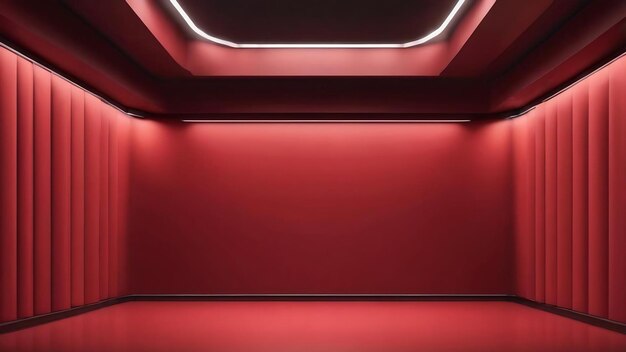 Abstract smooth red studio room background used for product display banner template