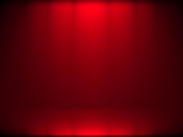 Photo abstract smooth red studio room background used for product display, banner, template