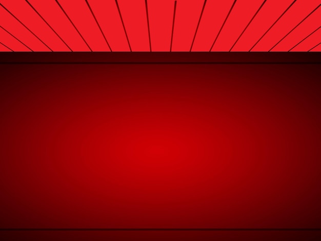 Abstract smooth red studio room background used for product display, banner, template