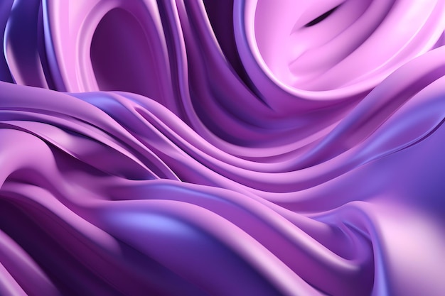 Abstract smooth shaped formless opaque pastel purple liquid flow background neural network generated image