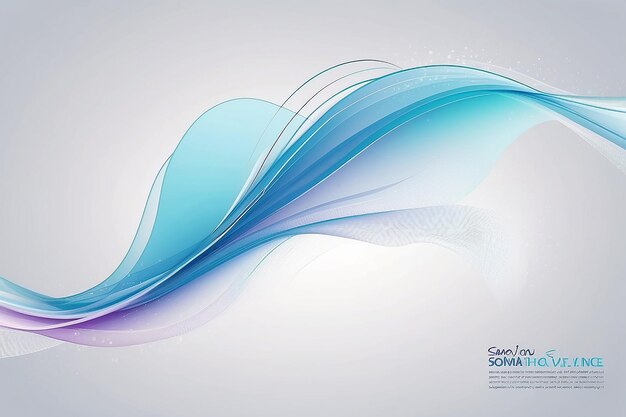 Abstract smooth wave line background stock illustration