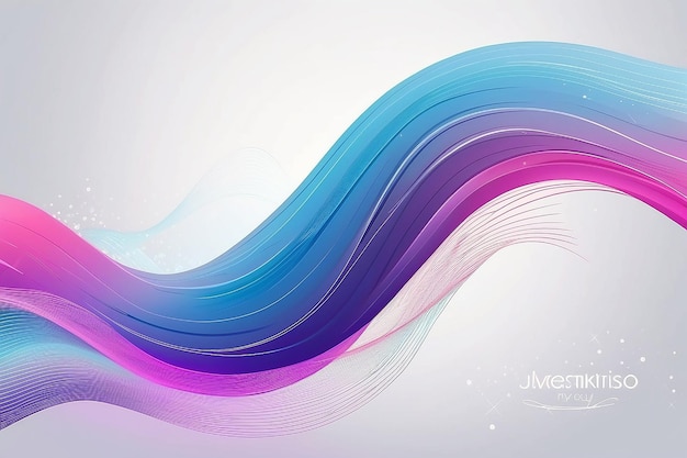 Abstract smooth wave line background stock illustration
