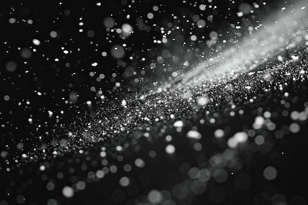 Abstract sneeuw vallen op zwarte achtergrond witte deeltjes textuur sneeuwval of sneeuwstorm concept bl