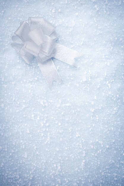 abstract snow background sky snowflakes gradient and ribbon