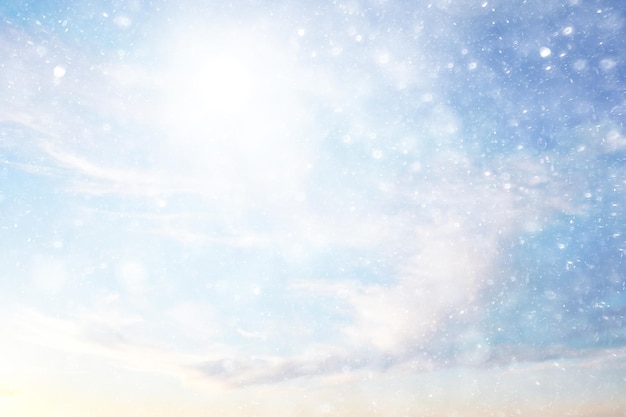 abstract snow background sky snowflakes gradient