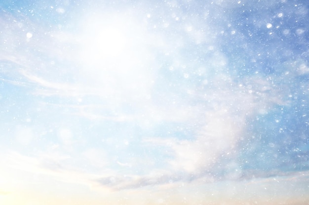 abstract snow background sky snowflakes gradient