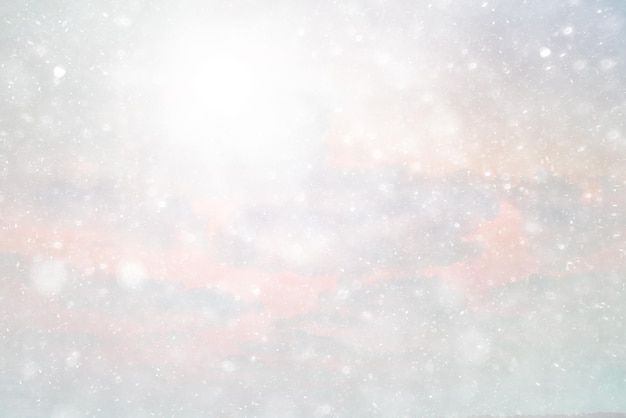 Photo abstract snow background sky snowflakes gradient