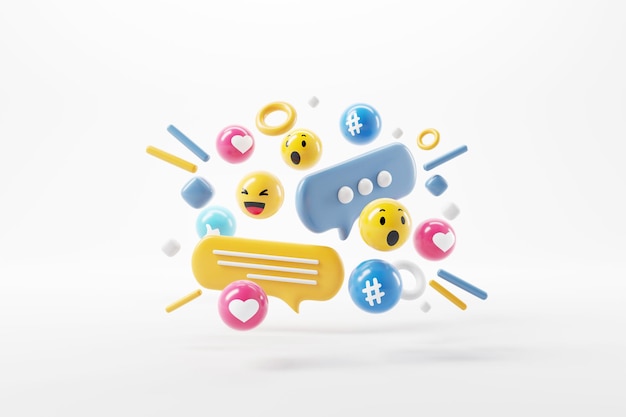 Abstract sociale media en technologie op witte achtergrond