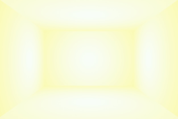 Abstract solid of shining yellow gradient studio wall room background. 3D Room.