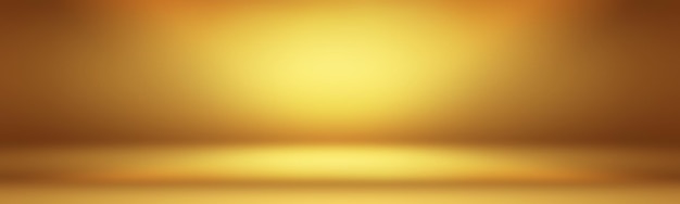 Abstract solid of shining yellow gradient studio wall room background