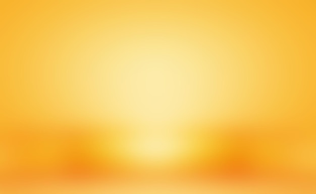 Abstract solid of shining yellow gradient studio wall room background