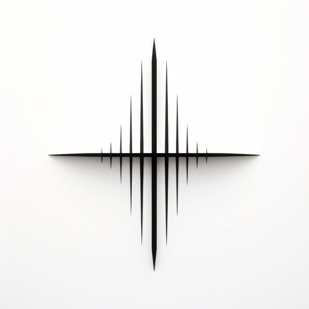 Abstract Sonic Waveform Minimalist Sculpture With Dark Symbolism