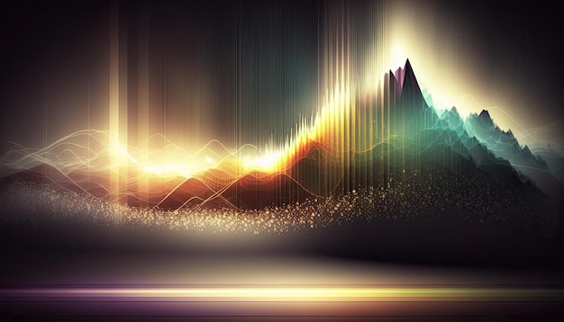 Abstract sound waves music background audio musical technology Generative AI