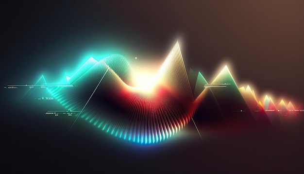abstract sound waves music background audio musical technology generative ai
