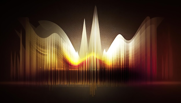 Abstract sound waves music background audio musical technology Generative AI