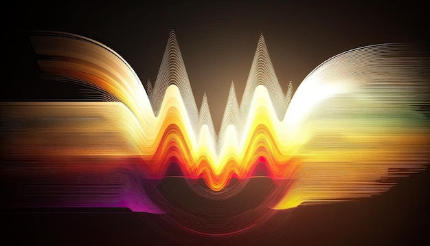 Photo abstract sound waves music background audio musical technology generative ai