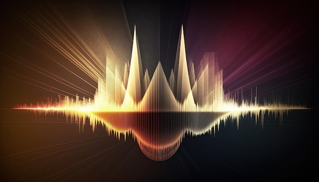 Abstract sound waves music background audio musical technology Generative AI