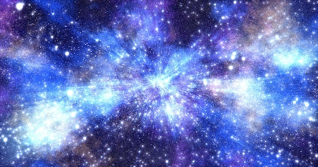 Abstract space background from the galaxy and bright glowing stars and constellations Video 4k