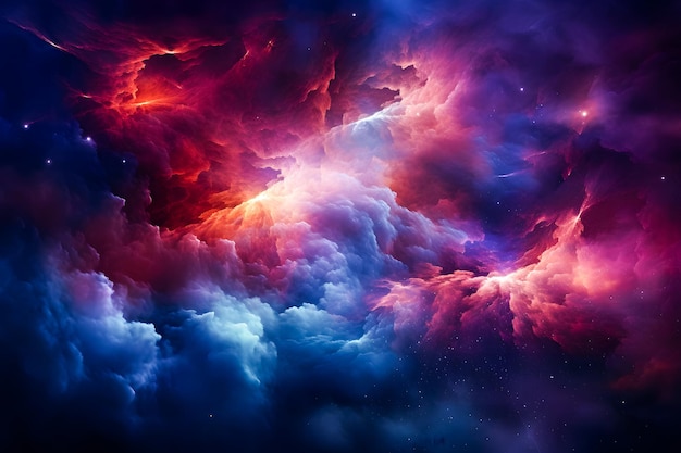 Abstract space background with nebula stars and galaxies 3D rendering