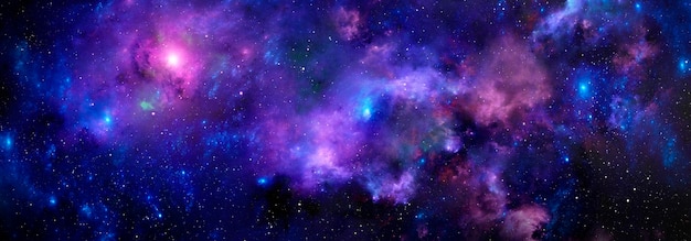 Abstract space background with stars and nebulae for design