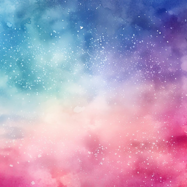 Abstract Space handpainted watercolor background Colorful template