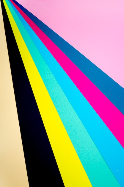 Photo abstract space of sheets of colored paper