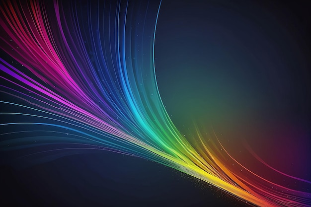 Abstract spectrum curved lines background