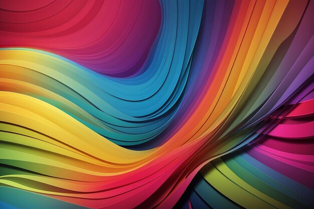 Photo abstract spectrum curved lines background