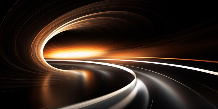 Photo abstract speed light background glowing speed lines modern technology scene illustration
