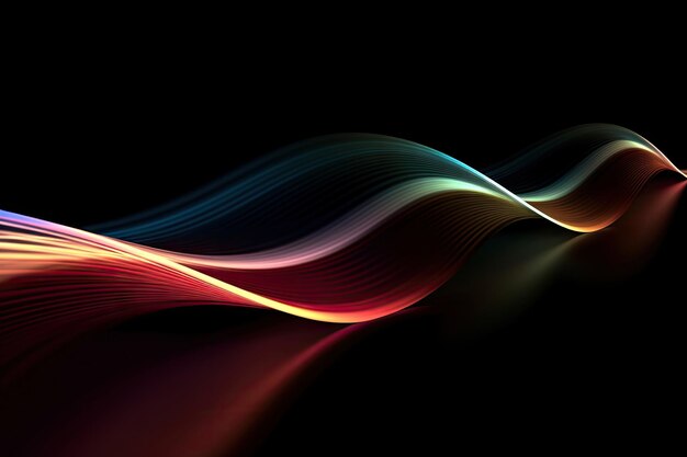 Abstract Speed light trails effect path fast moving neon technology background future Generative Ai