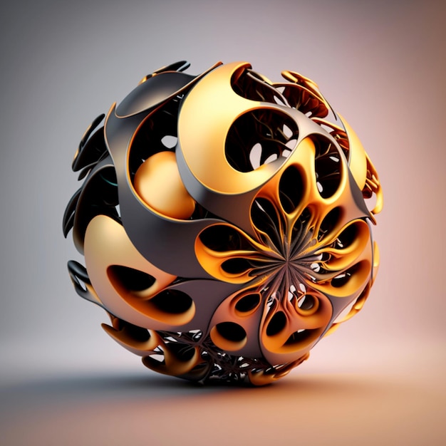 Abstract sphere 3d render Ai generative