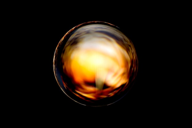 Abstract sphere on black background