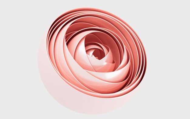 Abstract sphere and curves 3d rendering