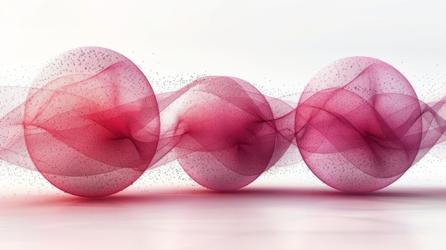 Photo abstract spheres made from points and lines on a white background graph of big data modern illustration