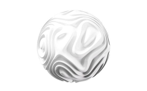 Abstract spheres of twisted lines 3d rendering