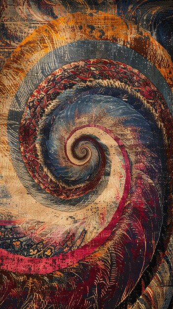 Photo abstract spiral texture painting