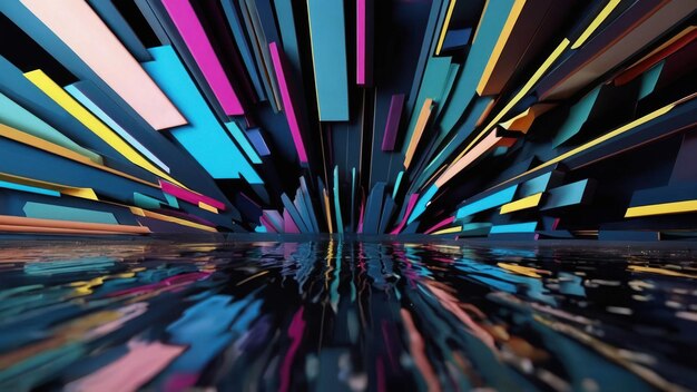 Photo abstract splash of colors
