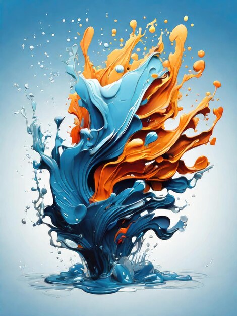 Photo abstract splash illustration