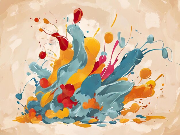 Photo abstract splash paint background