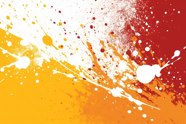 Photo abstract splatter orange white red and yellow color background