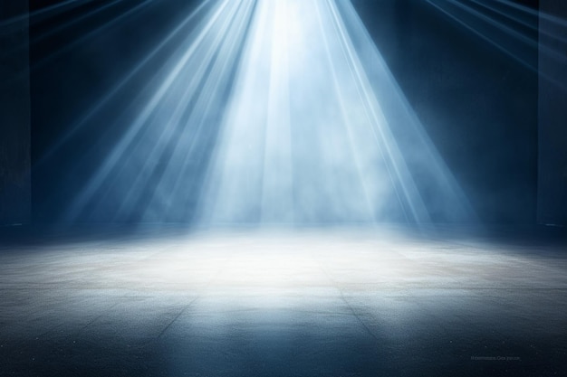 Photo abstract of spotlight presentation on black background