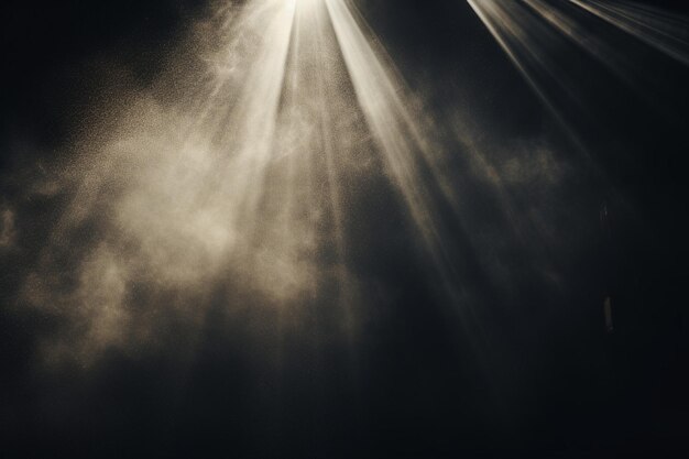 Photo abstract of spotlight presentation on black background